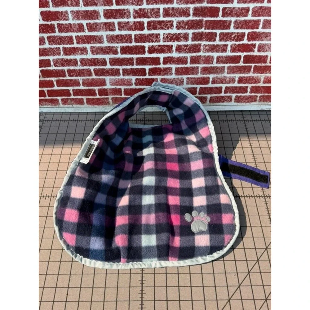 urple Plaid Reversible Dog Coat Medium